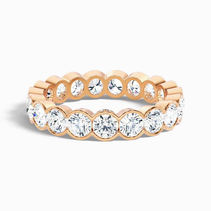 Ariella Bezel Round Cut Full Eternity Lab Grown Diamond Wedding Band