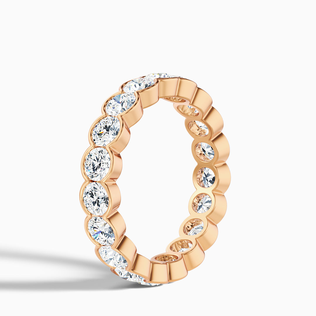 Ariella Bezel Round Cut Full Eternity Lab Grown Diamond Wedding Band