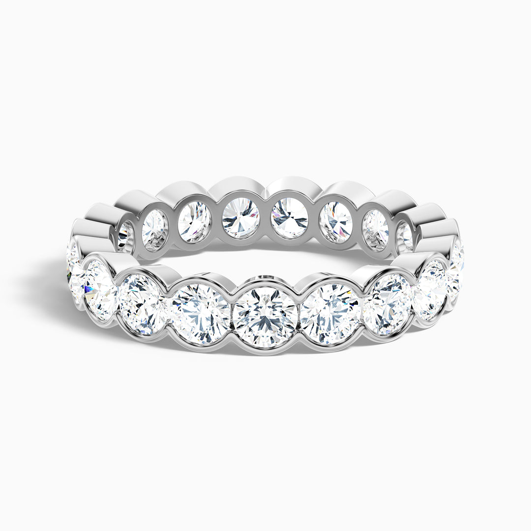 Ariella Bezel Round Cut Full Eternity Lab Grown Diamond Wedding Band