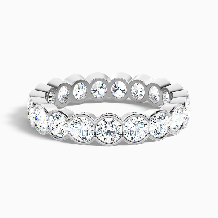 Ariella Bezel Round Cut Full Eternity Lab Grown Diamond Wedding Band