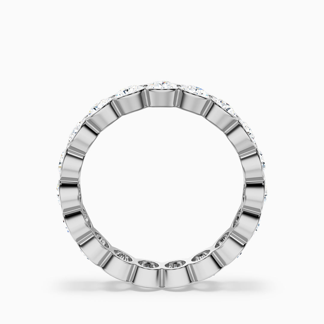Ariella Bezel Round Cut Full Eternity Lab Grown Diamond Wedding Band