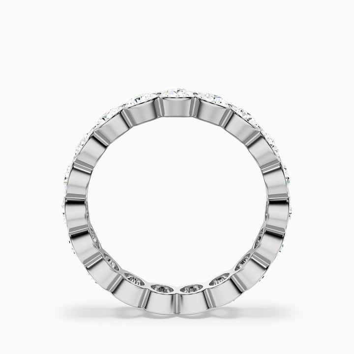 Ariella Bezel Round Cut Full Eternity Lab Grown Diamond Wedding Band