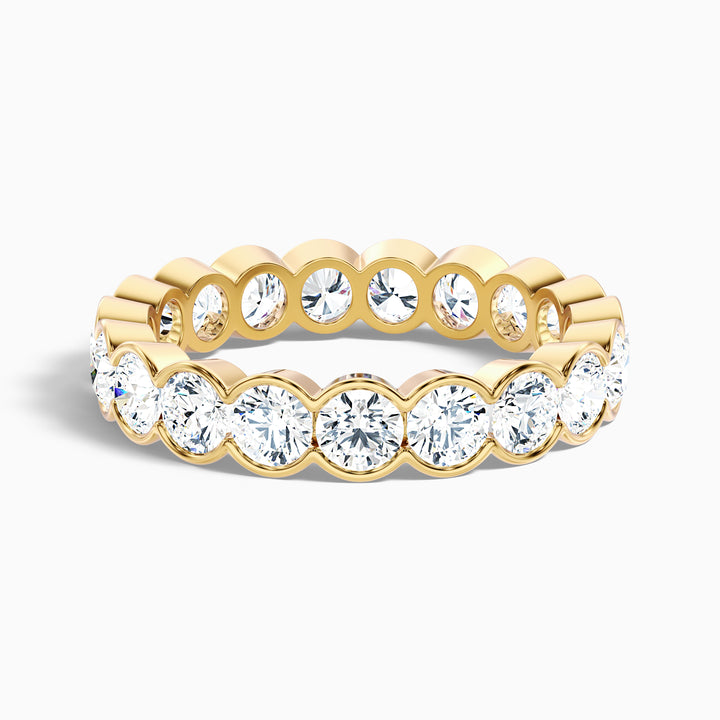 Ariella Bezel Round Cut Full Eternity Lab Grown Diamond Wedding Band