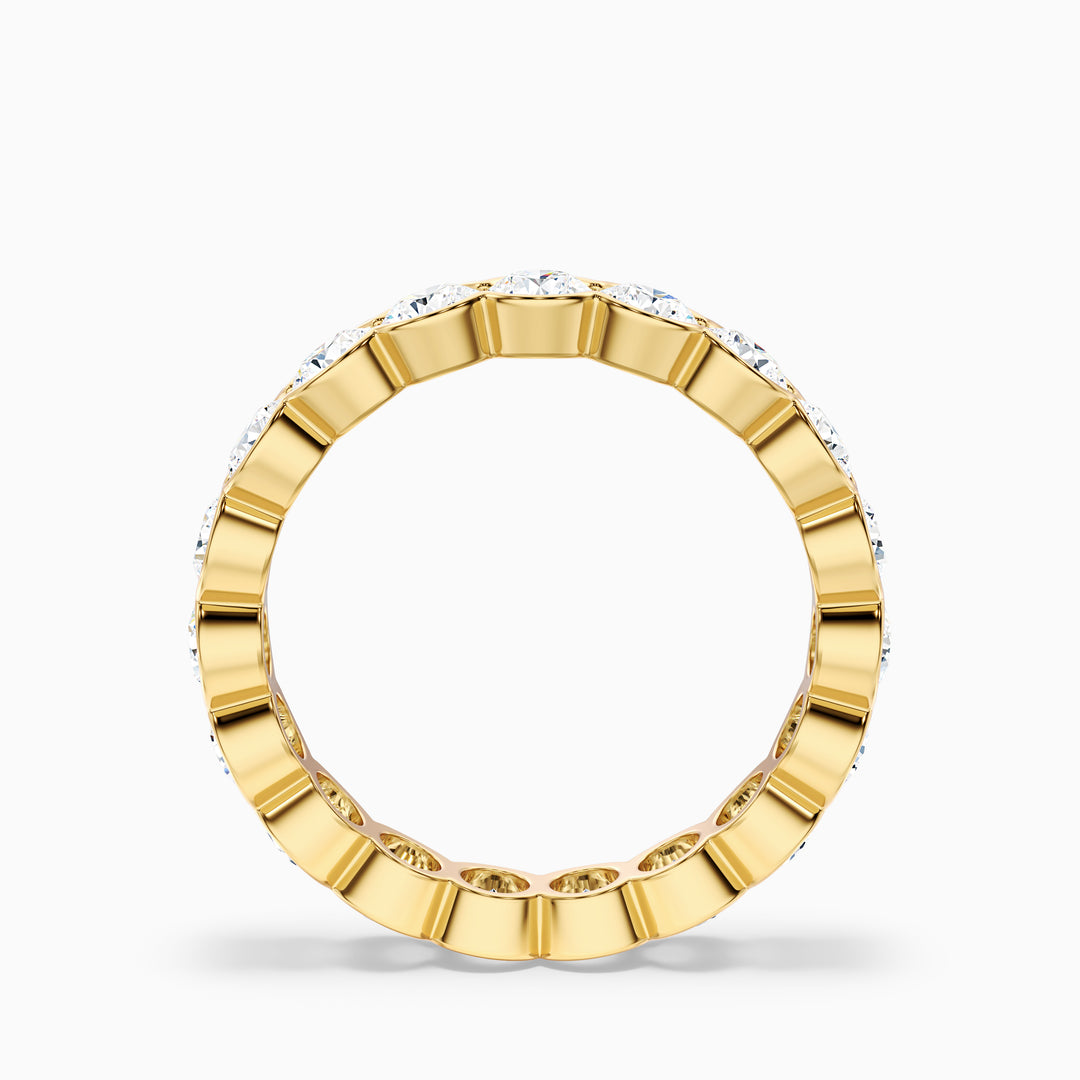 Ariella Bezel Round Cut Full Eternity Lab Grown Diamond Wedding Band