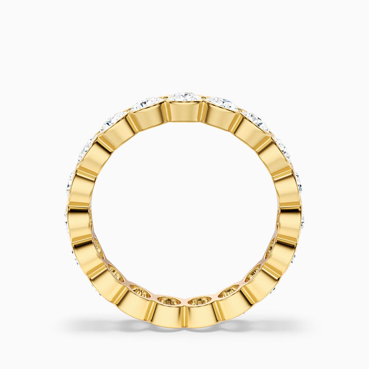 Ariella Bezel Round Cut Full Eternity Lab Grown Diamond Wedding Band