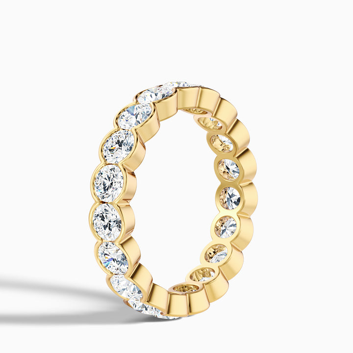 Ariella Bezel Round Cut Full Eternity Lab Grown Diamond Wedding Band