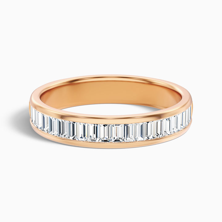 Briana Channel Set Baguette Cut Lab Grown Diamond Wedding Band