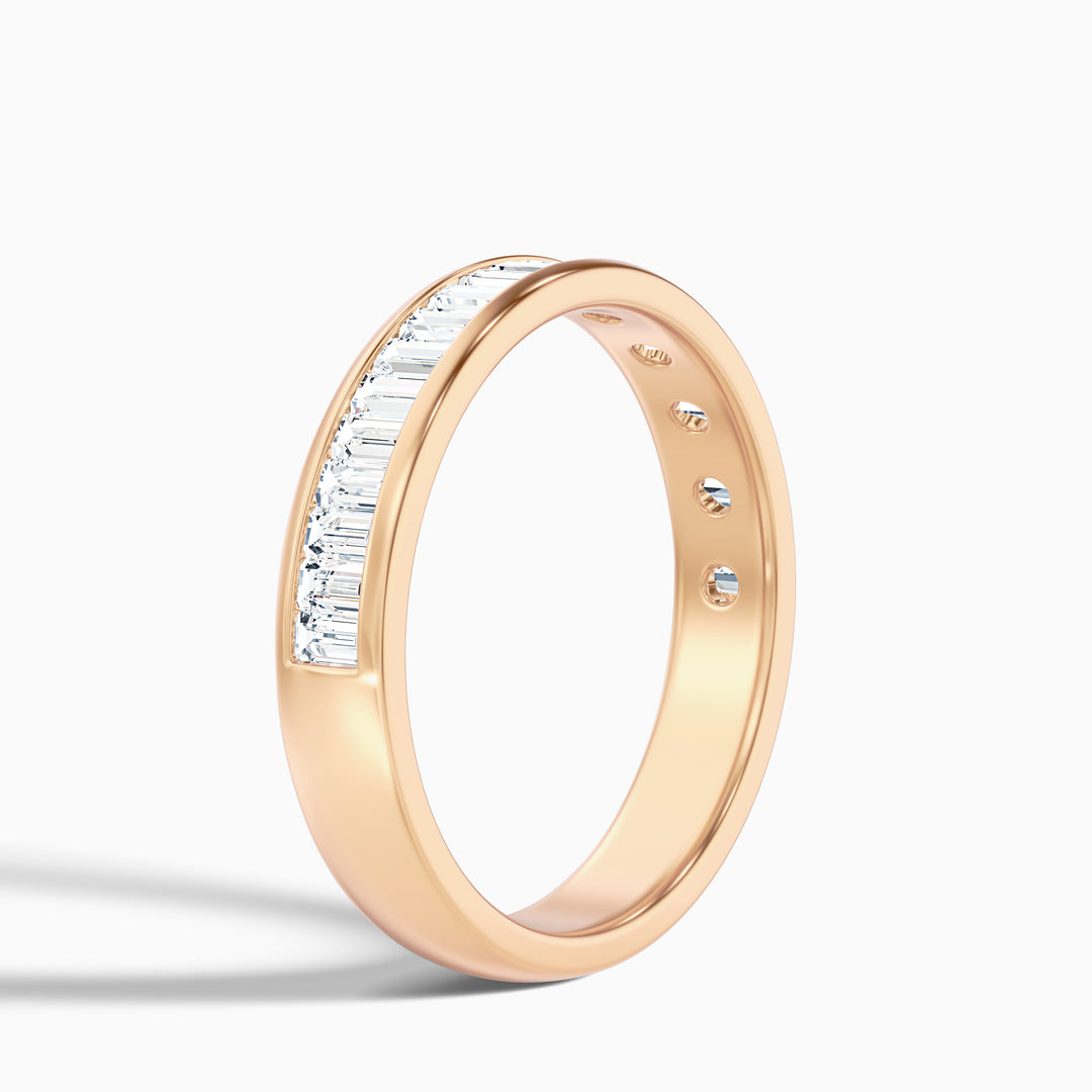 Briana Channel Set Baguette Cut Lab Grown Diamond Wedding Band