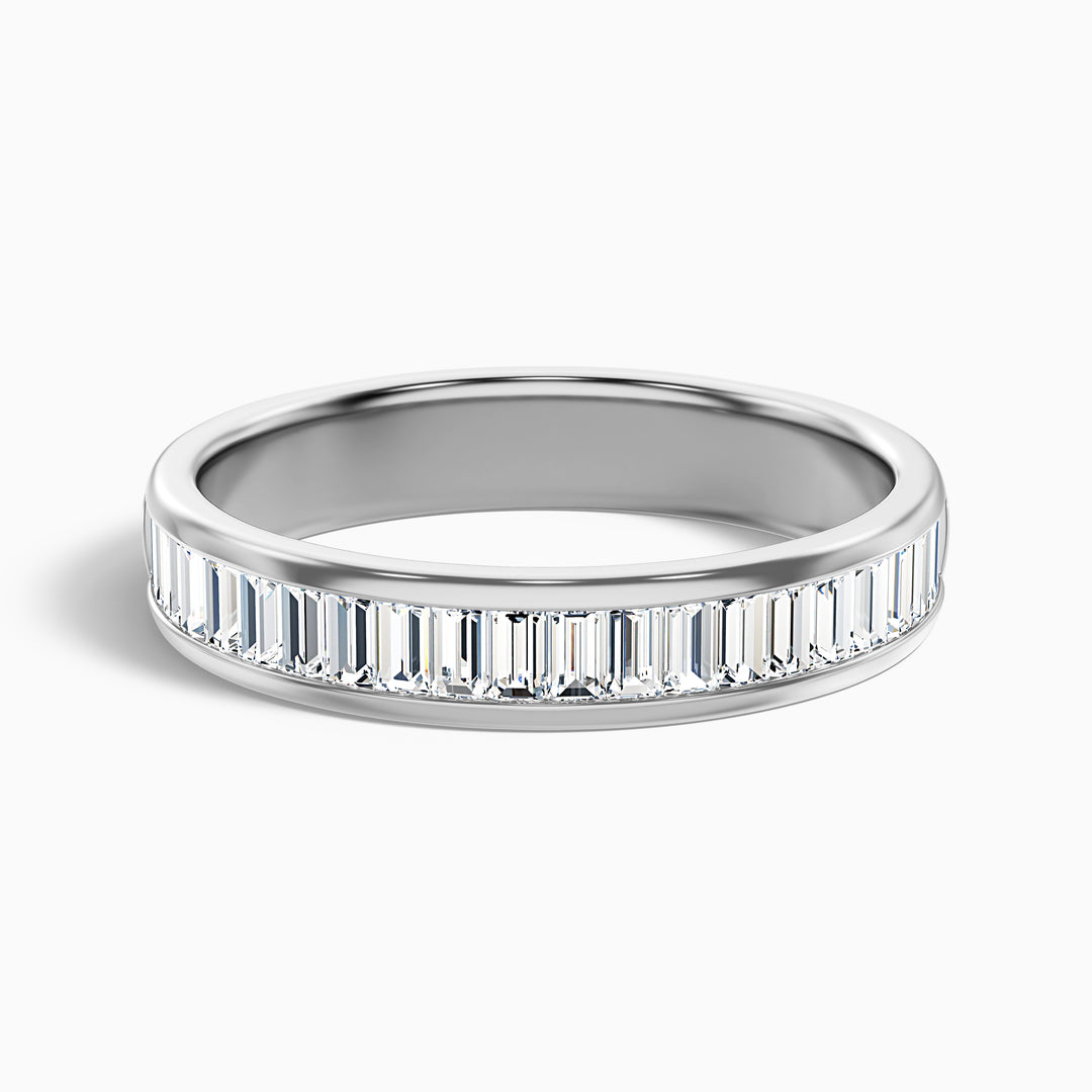 Briana Channel Set Baguette Cut Lab Grown Diamond Wedding Band