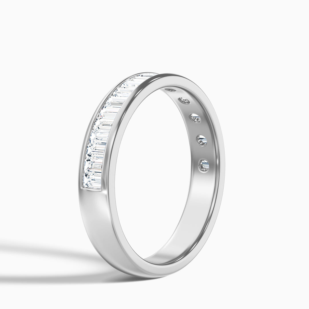 Briana Channel Set Baguette Cut Lab Grown Diamond Wedding Band