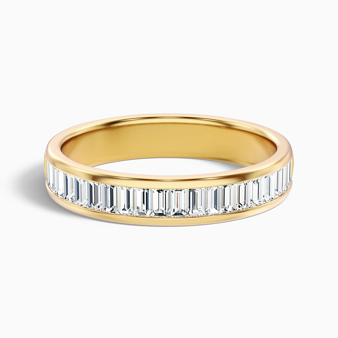 Briana Channel Set Baguette Cut Lab Grown Diamond Wedding Band