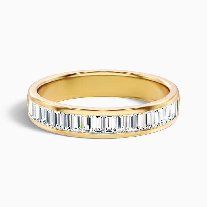 Briana Channel Set Baguette Cut Lab Grown Diamond Wedding Band