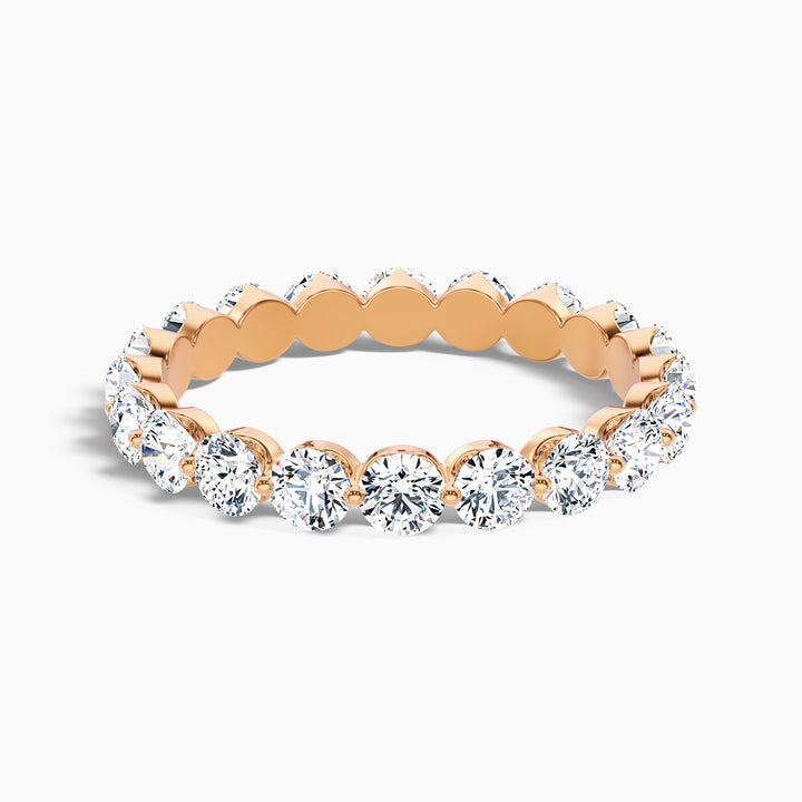 Rosabel Round Cut Eternity Shared Prong Lab Grown Diamond Wedding Band