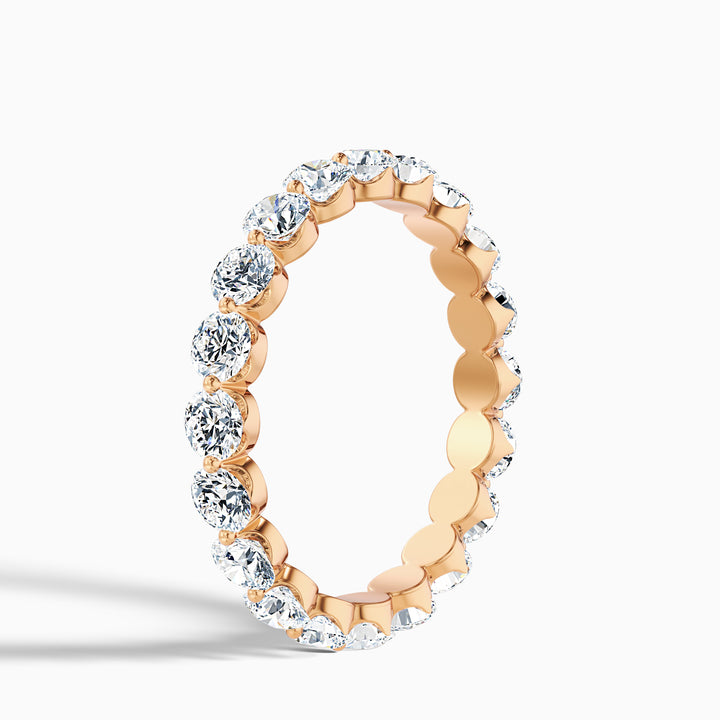 Rosabel Round Cut Eternity Shared Prong Lab Grown Diamond Wedding Band
