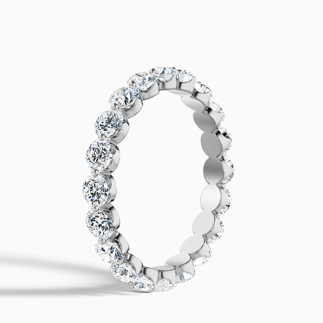 Rosabel Round Cut Eternity Shared Prong Lab Grown Diamond Wedding Band