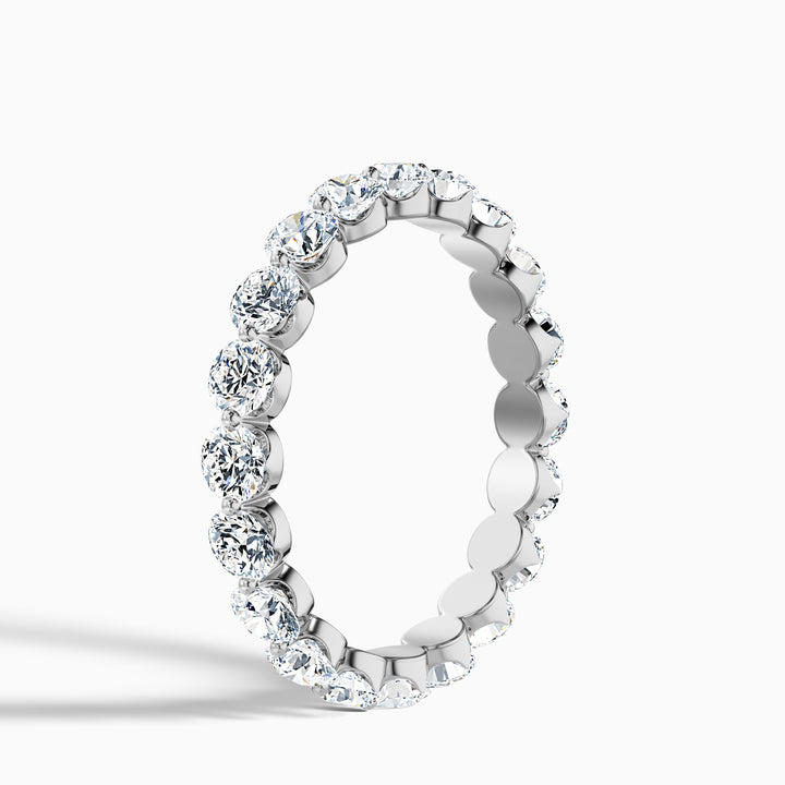 Rosabel Round Cut Eternity Shared Prong Lab Grown Diamond Wedding Band