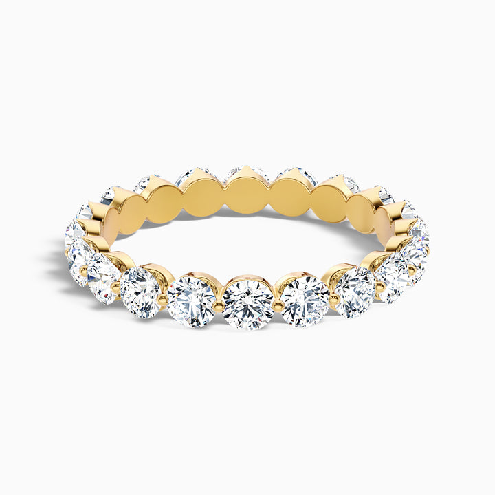 Rosabel Round Cut Eternity Shared Prong Lab Grown Diamond Wedding Band