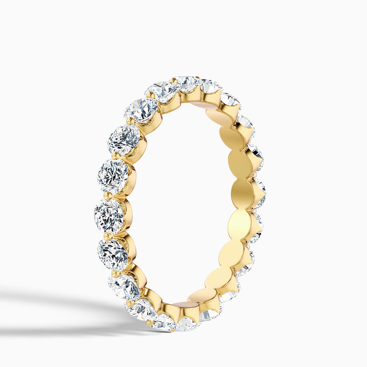 Rosabel Round Cut Eternity Shared Prong Lab Grown Diamond Wedding Band