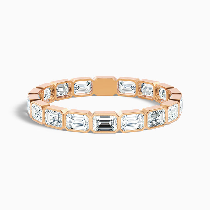 Cheryl East West Bezel Emerald Cut Full Eternity Lab Grown Diamond Band