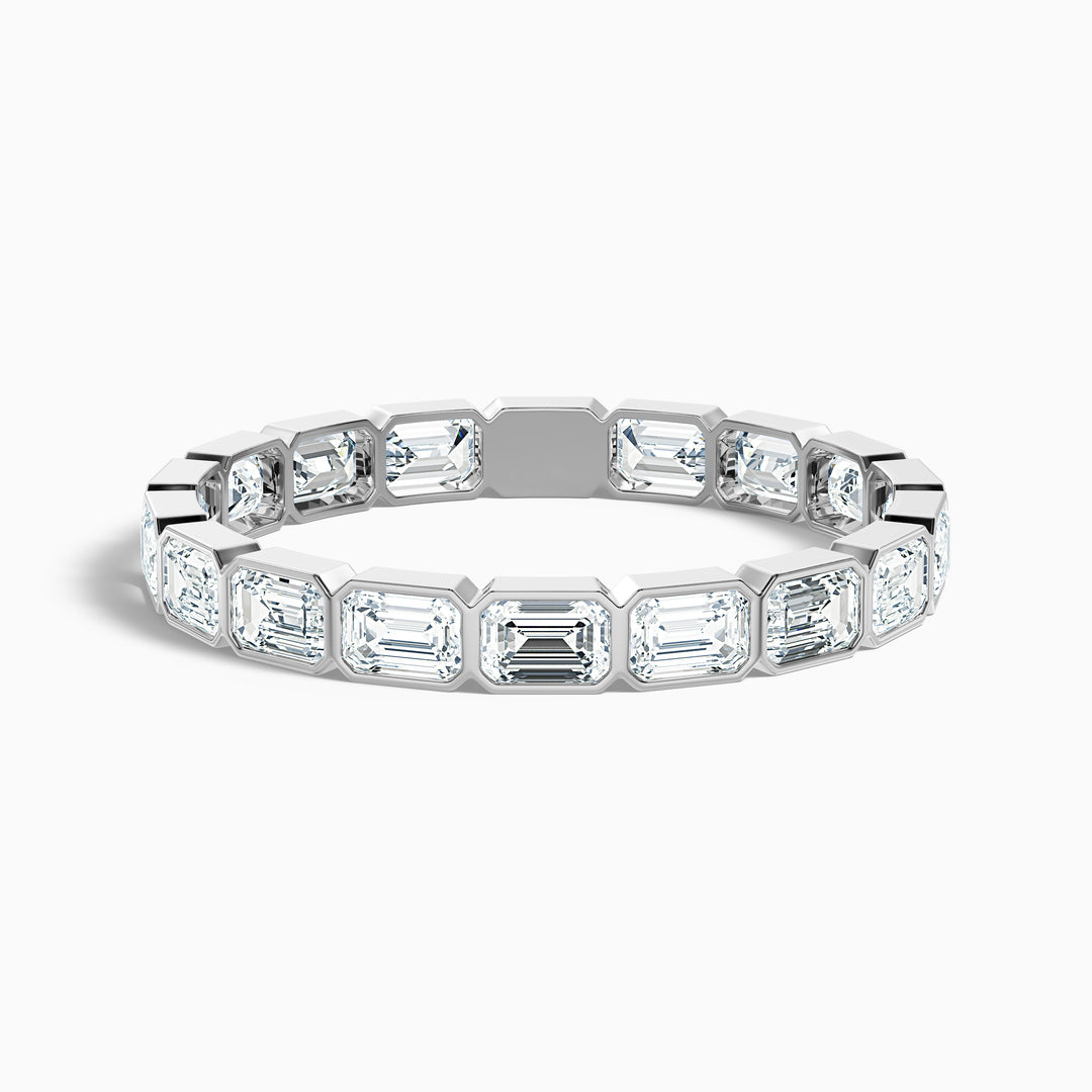 Cheryl East West Bezel Emerald Cut Full Eternity Lab Grown Diamond Band