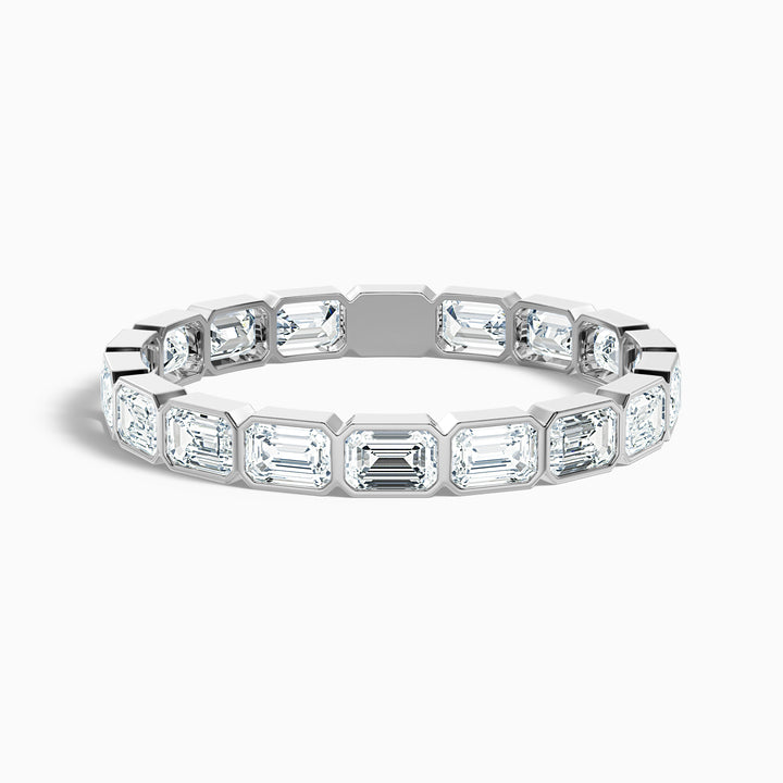 Cheryl East West Bezel Emerald Cut Full Eternity Lab Grown Diamond Band
