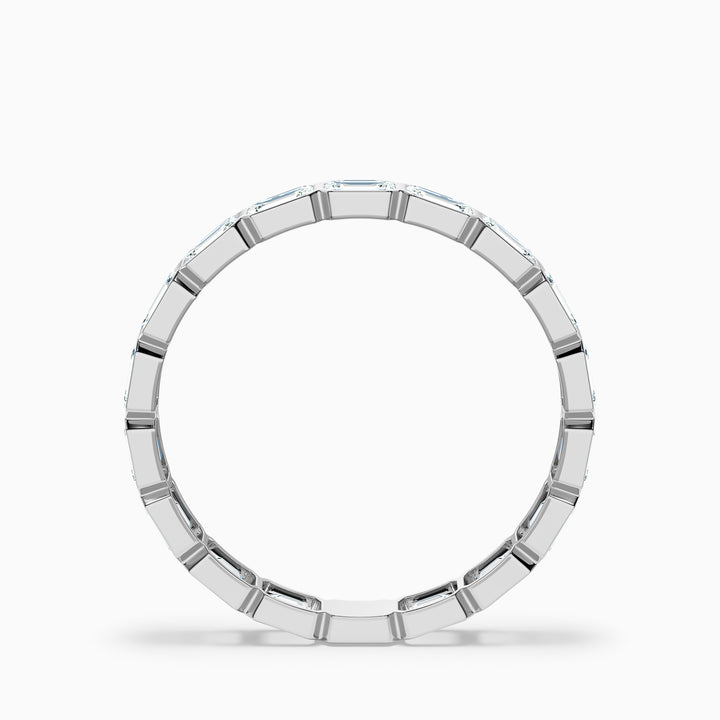 Cheryl East West Bezel Emerald Cut Full Eternity Lab Grown Diamond Band