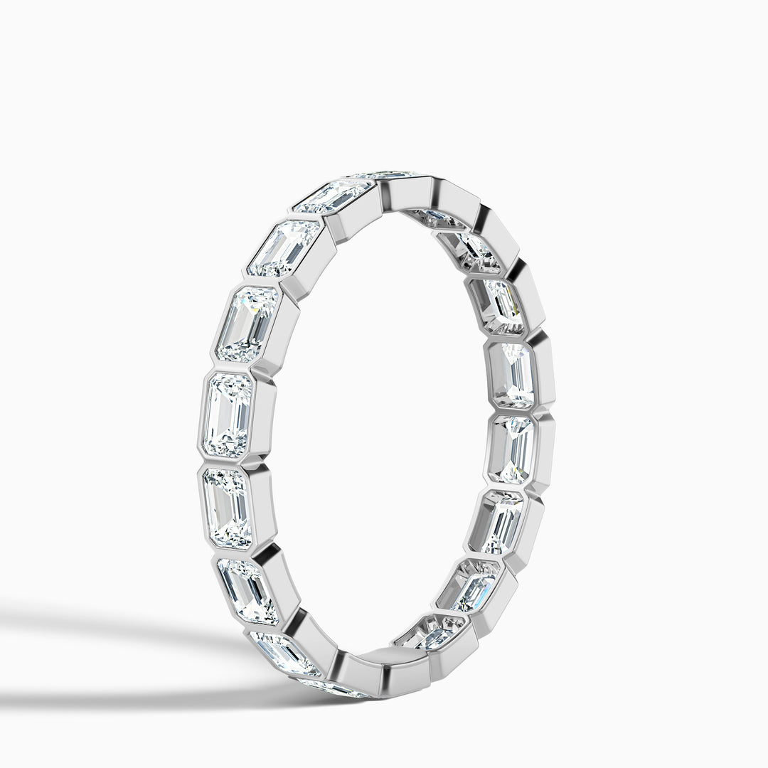 Cheryl East West Bezel Emerald Cut Full Eternity Lab Grown Diamond Band