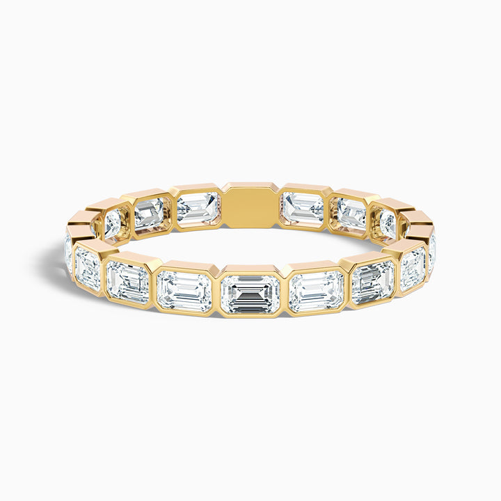 Cheryl East West Bezel Emerald Cut Full Eternity Lab Grown Diamond Band