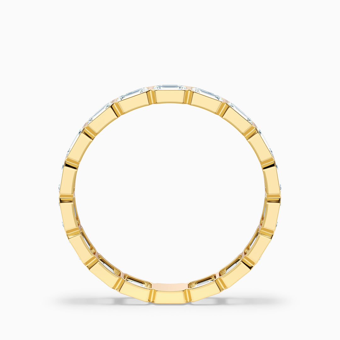 Cheryl East West Bezel Emerald Cut Full Eternity Lab Grown Diamond Band