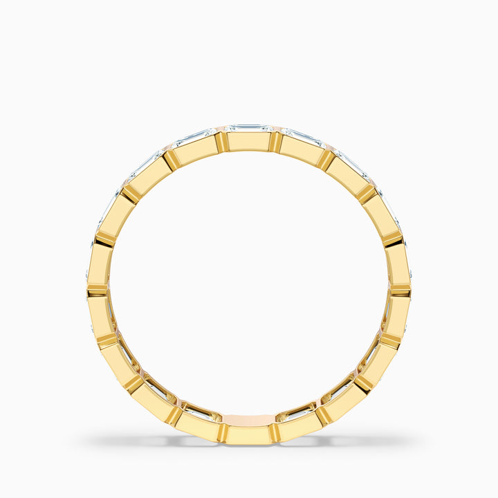 Cheryl East West Bezel Emerald Cut Full Eternity Lab Grown Diamond Band