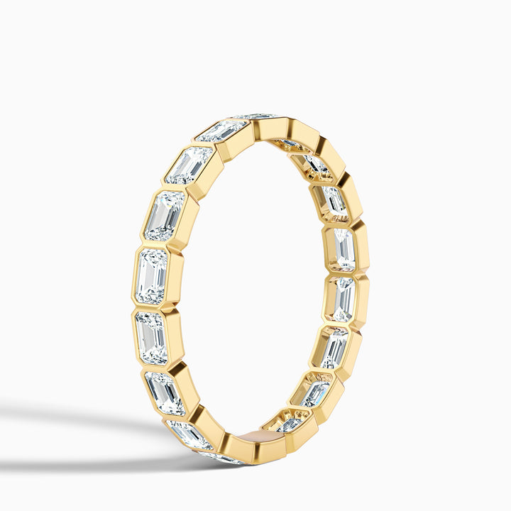 Cheryl East West Bezel Emerald Cut Full Eternity Lab Grown Diamond Band