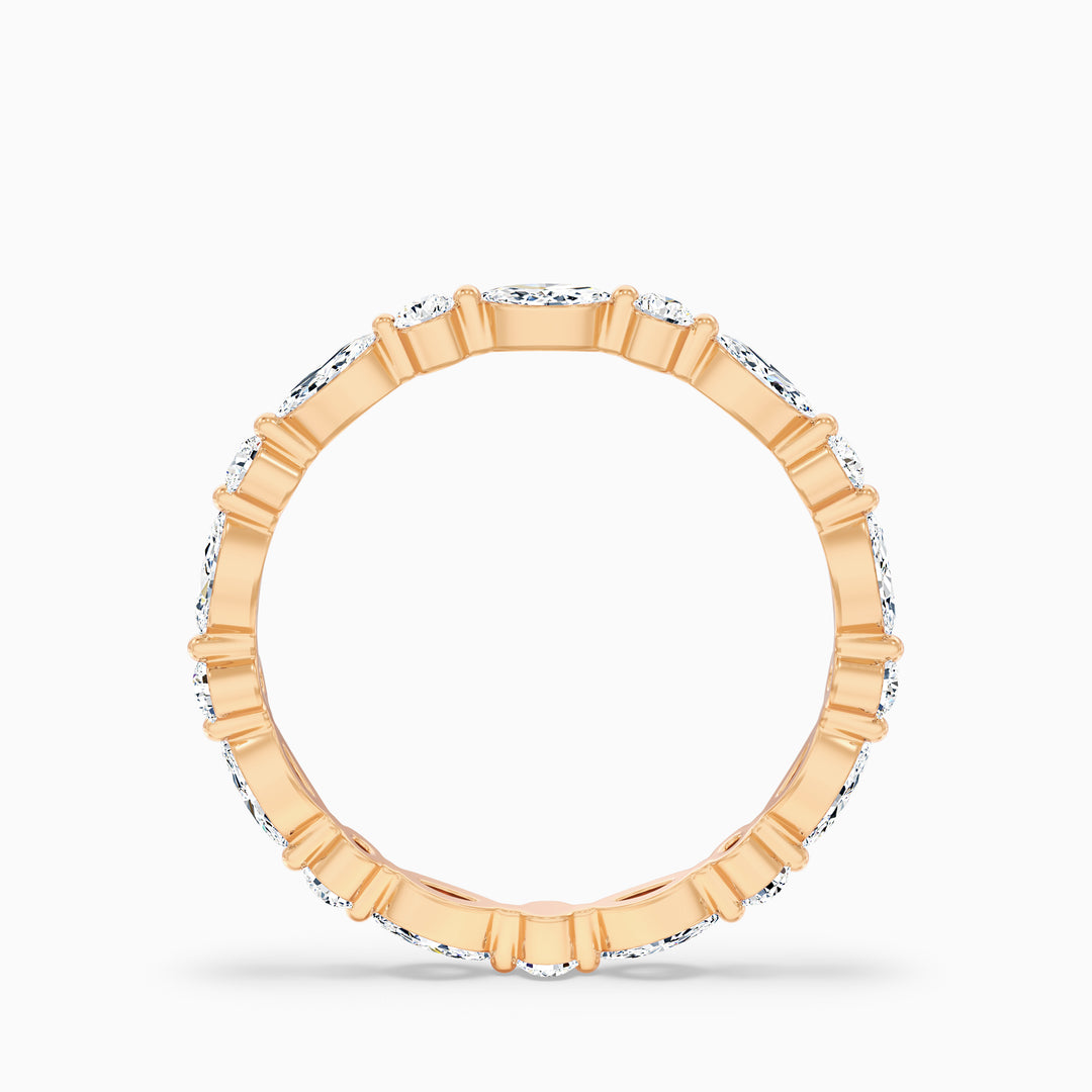 Meryl Full Eternity Round and Marquise Cut Lab Grown Diamond Wedding Band