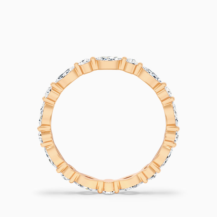 Meryl Full Eternity Round and Marquise Cut Lab Grown Diamond Wedding Band