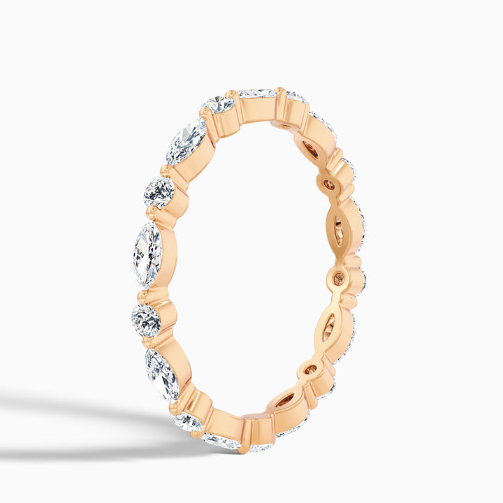 Meryl Full Eternity Round and Marquise Cut Lab Grown Diamond Wedding Band