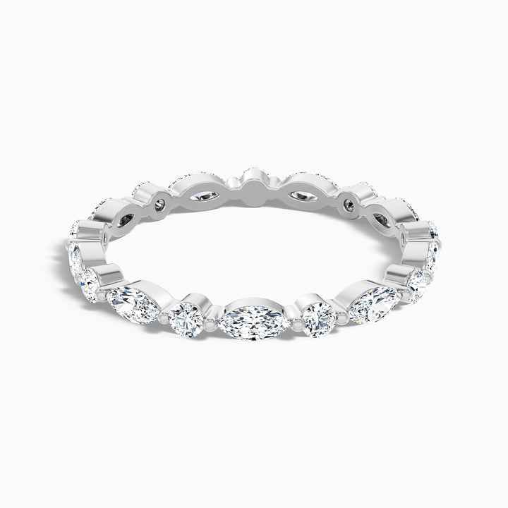 Meryl Full Eternity Round and Marquise Cut Lab Grown Diamond Wedding Band