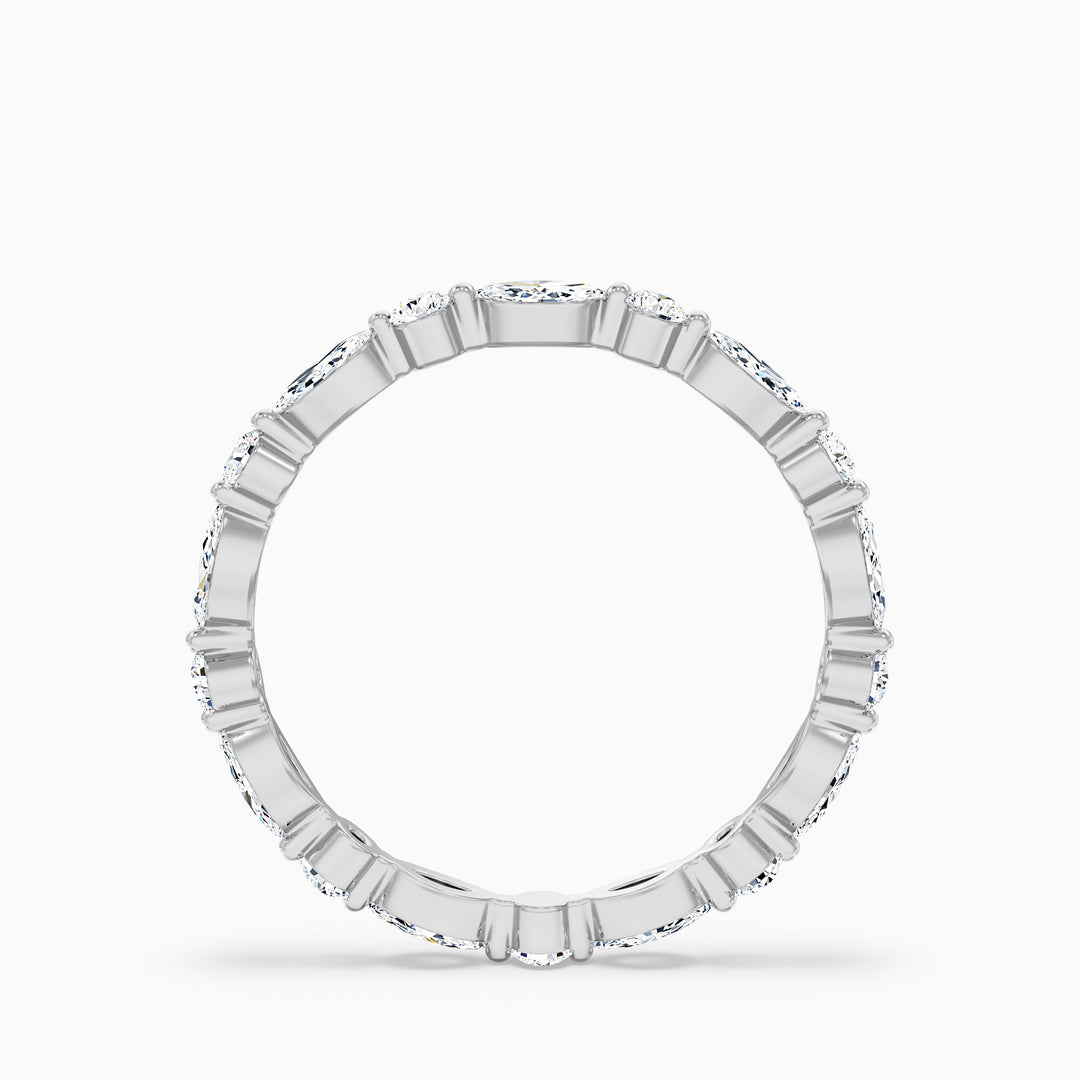 Meryl Full Eternity Round and Marquise Cut Lab Grown Diamond Wedding Band