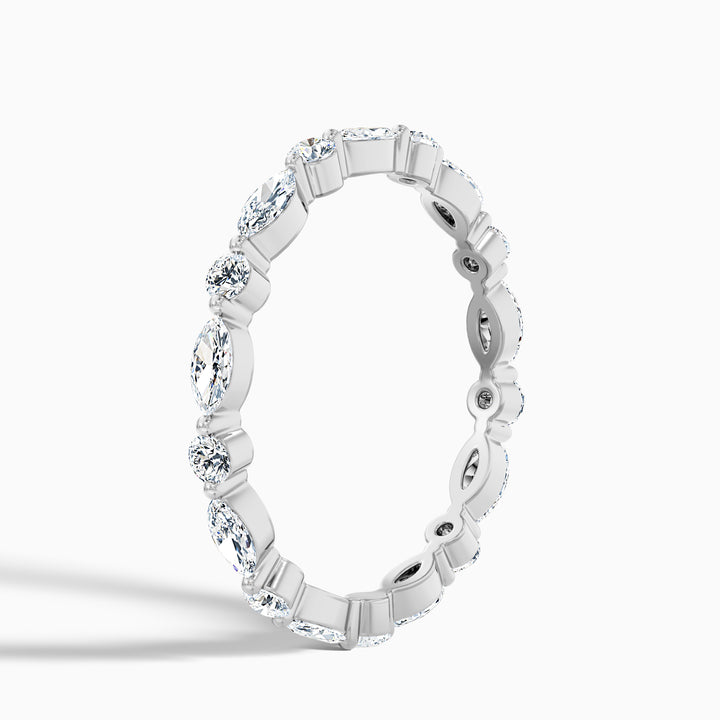 Meryl Full Eternity Round and Marquise Cut Lab Grown Diamond Wedding Band