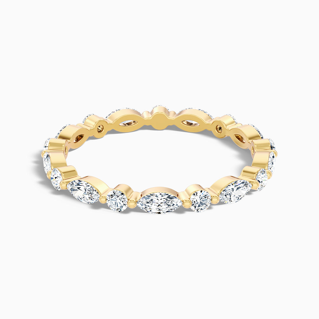 Meryl Full Eternity Round and Marquise Cut Lab Grown Diamond Wedding Band