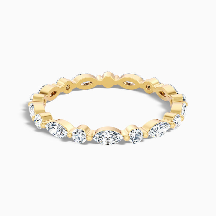 Meryl Full Eternity Round and Marquise Cut Lab Grown Diamond Wedding Band