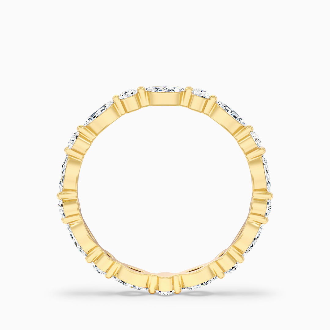 Meryl Full Eternity Round and Marquise Cut Lab Grown Diamond Wedding Band