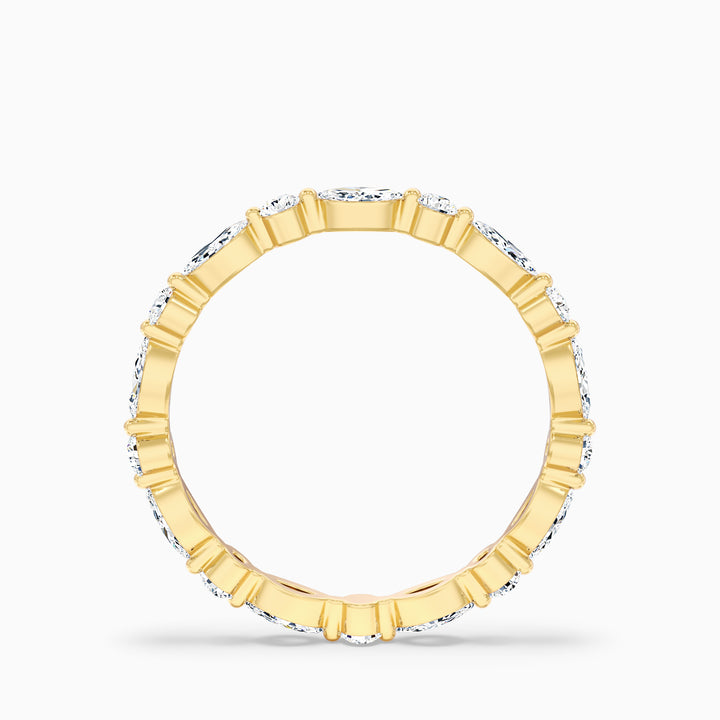 Meryl Full Eternity Round and Marquise Cut Lab Grown Diamond Wedding Band