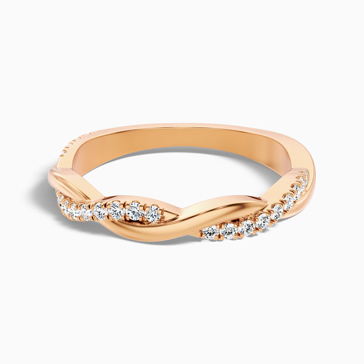 Briony Round Cut Twisted Lab Grown Diamond Wedding Band