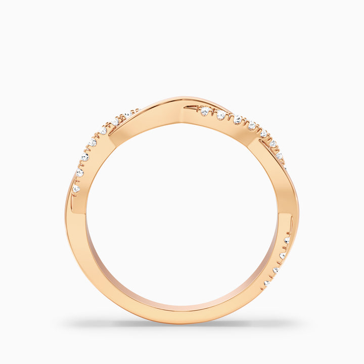 Briony Round Cut Twisted Lab Grown Diamond Wedding Band