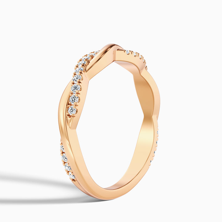 Briony Round Cut Twisted Lab Grown Diamond Wedding Band