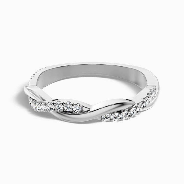 Briony Round Cut Twisted Lab Grown Diamond Wedding Band
