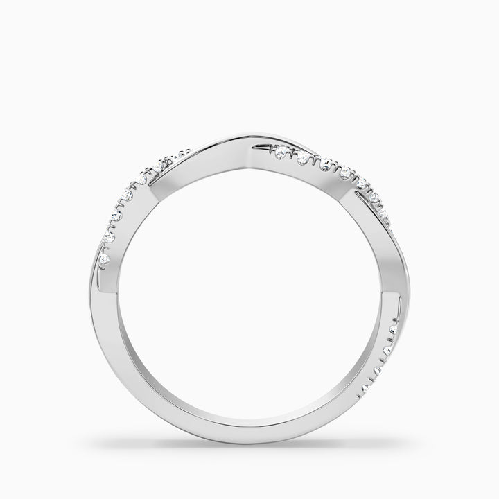 Briony Round Cut Twisted Lab Grown Diamond Wedding Band