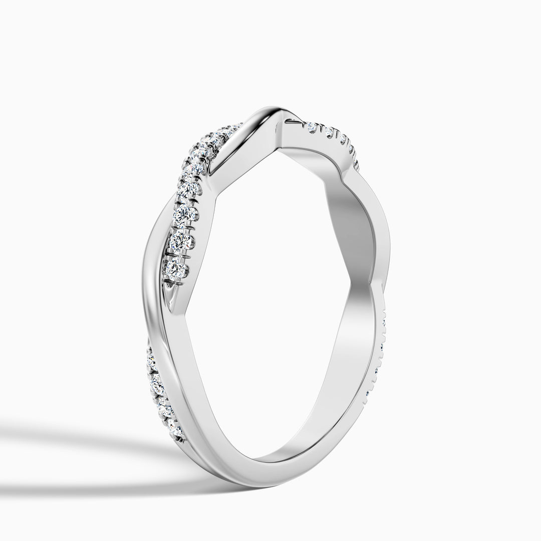 Briony Round Cut Twisted Lab Grown Diamond Wedding Band