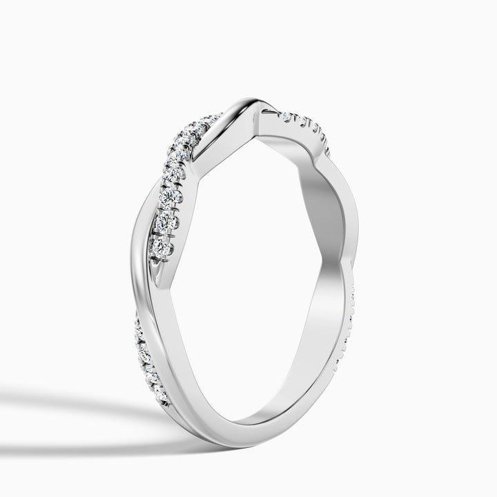 Briony Round Cut Twisted Lab Grown Diamond Wedding Band