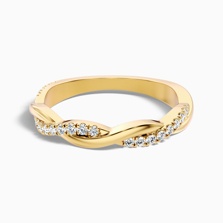 Briony Round Cut Twisted Lab Grown Diamond Wedding Band
