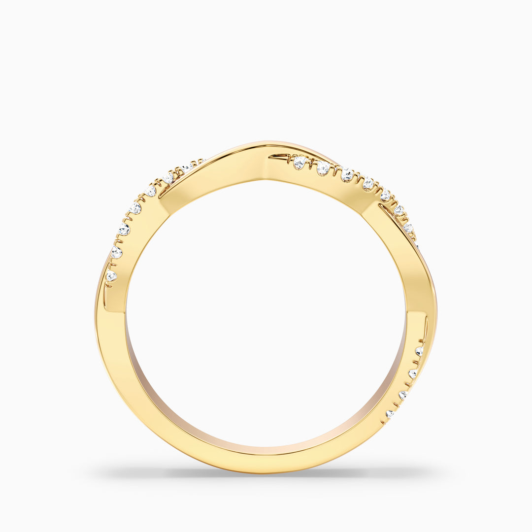 Briony Round Cut Twisted Lab Grown Diamond Wedding Band